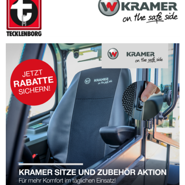 Aktion: Zubehör und Sitze von Kramer
